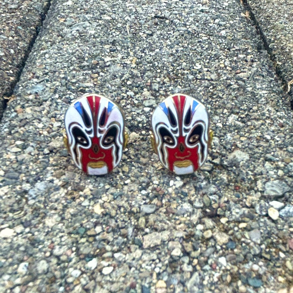 Stanley Korshak Kebuki Mask Cufflinks